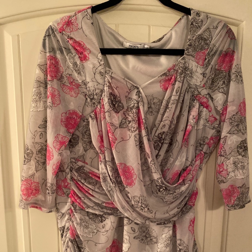 Drapery chiffon blouse